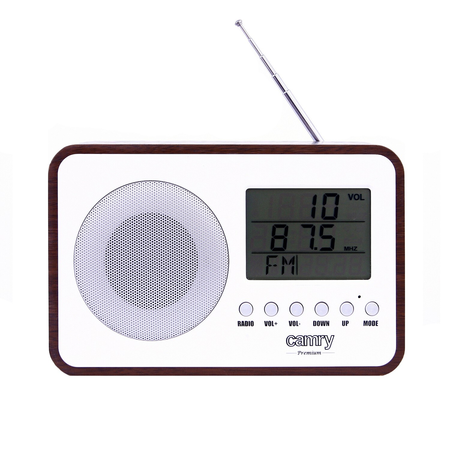 Radio numérique design rétro effet bois Camry avec écran LCD clair
