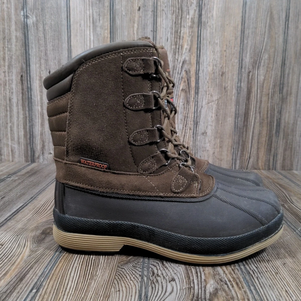 Nortiv 8 Brown Hiking Snow Duck Winter Boots Waterproof 170390M M7 W8.5
