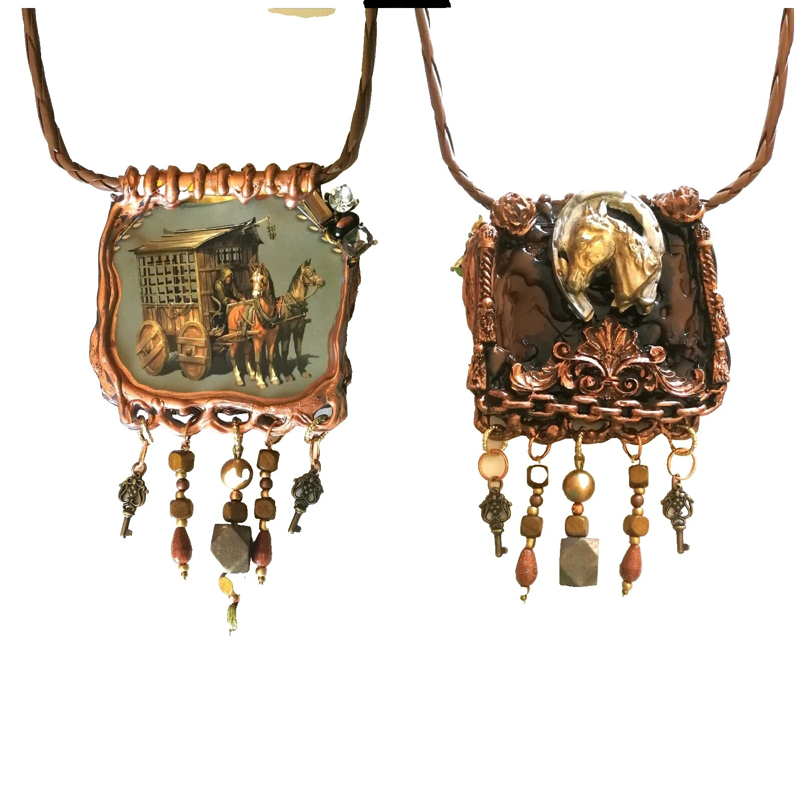 Silver Plated Brown Fairytale & Fantasy Fashion Necklaces & Pendants