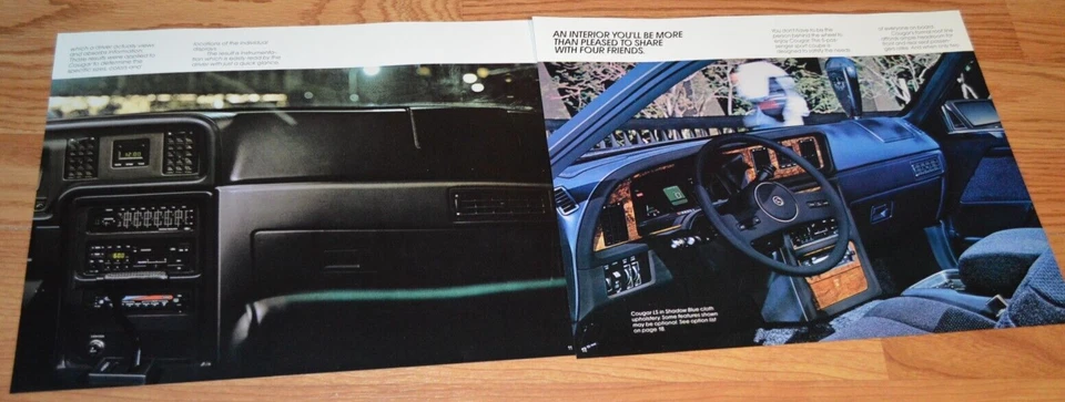 1987 MERCURY COUGAR XR7/RS ANÚNCIO DE REVENDEDOR ORIGINAL 87 - Imagem 2 de 2