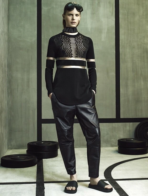 H&m women's leather clearance pants