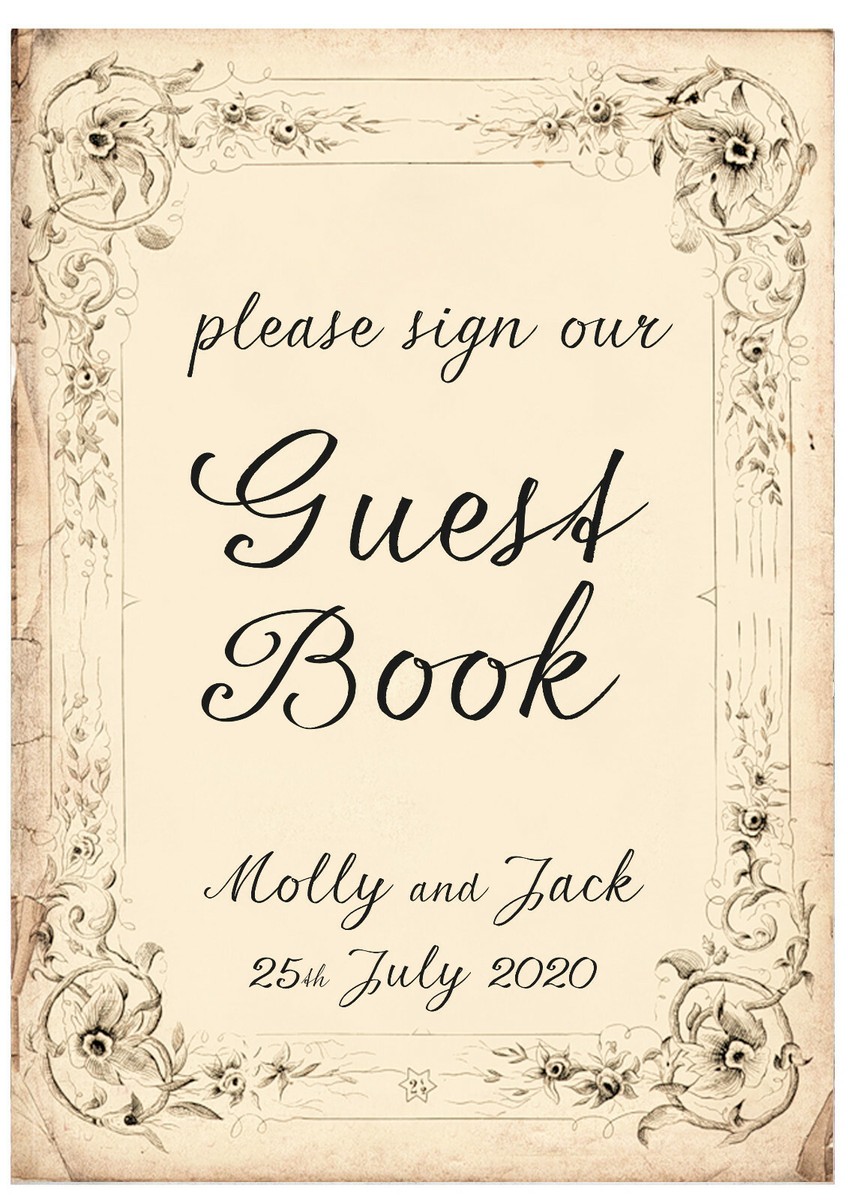 JC Classics Wedding Guest Book Set With Pen Holder - Purple Satin & Rhinestone Design