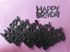 HAPPY BIRTHDAY DIE CUTS FOR CARDMAKING 25PC. ALL BLACK