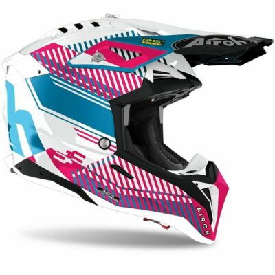 2021 AIROH AVIATOR 3 WAVE PINK CHROME CROSS ENDURO CARBON HELMET XS TO XXL