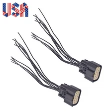 2Pcs Halogen Headlight Connector Harness Pigtail Fit for 2020 RAM 2500 LED 18AWG