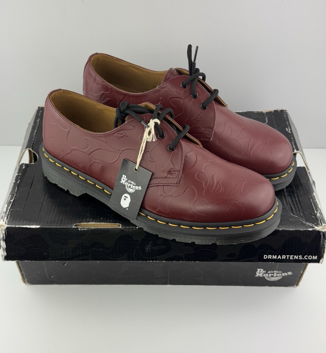 NEW Dr. Doc Martens x BAPE 1460 Mens Size 12 Cherry Red NEW Dr. Doc Martens x BAPE 1460 Mens Size 12 Cherry Red