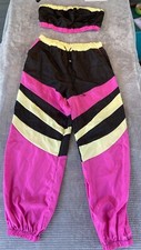 RARE Vintage Y2K 90's hip hop swishy baggie track pants  TUBE TOP Concert party