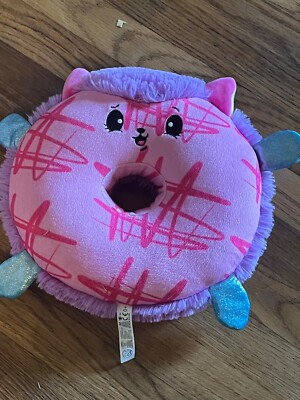 Plush Cat Kitty Pikmi Pops Pink Donut 12  Abstract Round
