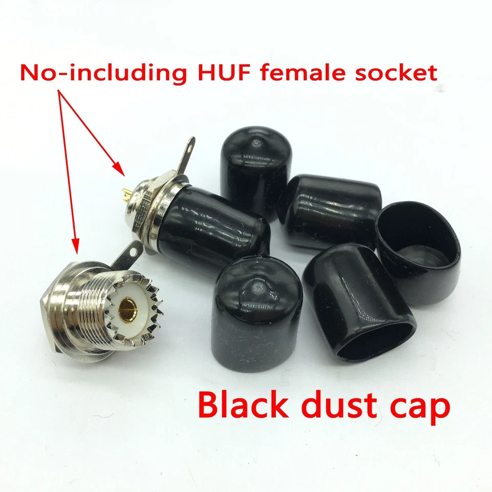 200PCS Black Φ16mm Protective Plastic Cover Dust Cap for N/UHF Female Connector - Image 2 of 4