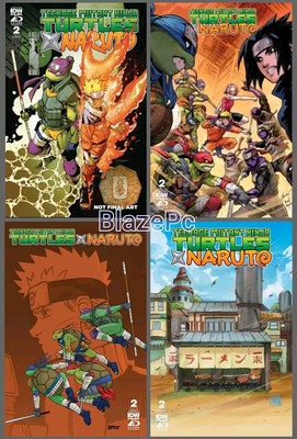 TMNT x Naruto #2 Cover A B C D E Variant Set Options IDW 2024 Presale 1/22