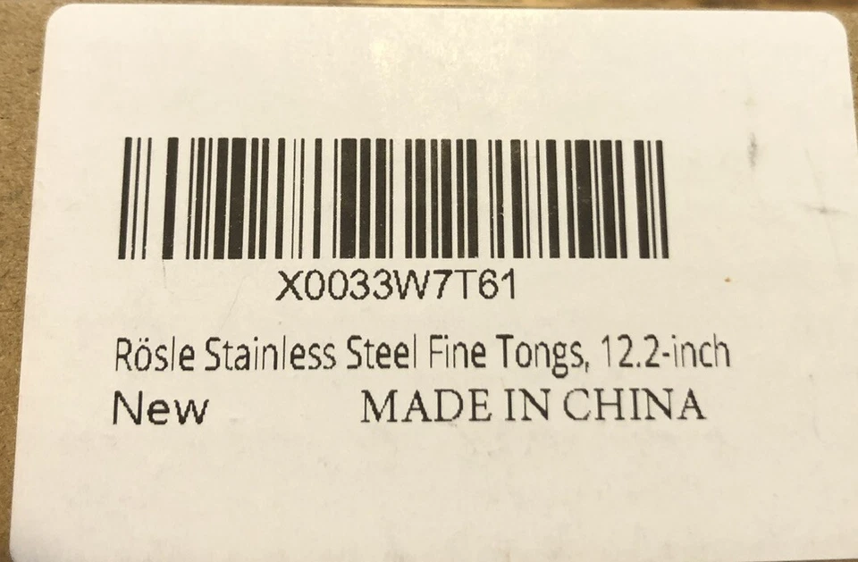 Pinzas finas de acero inoxidable Rösle, 12,2 pulgadas Foto 3 de 4