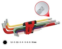 Kugelkopf-Innensechskant-WinkelstiftschlüSsel-Satz, Extra Lang, 9-Tlg - Ks Tools
