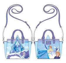 Bolso Bandolera Loungefly Frozen Princess Castle Series Nuevo con Etiquetas Olaf Elsa Anna (3c)