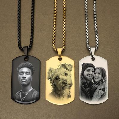 Personalisierte individuelle Foto Halskette Anhänger Erkennungsmarke Bild Halskette Schmuck Geschenk