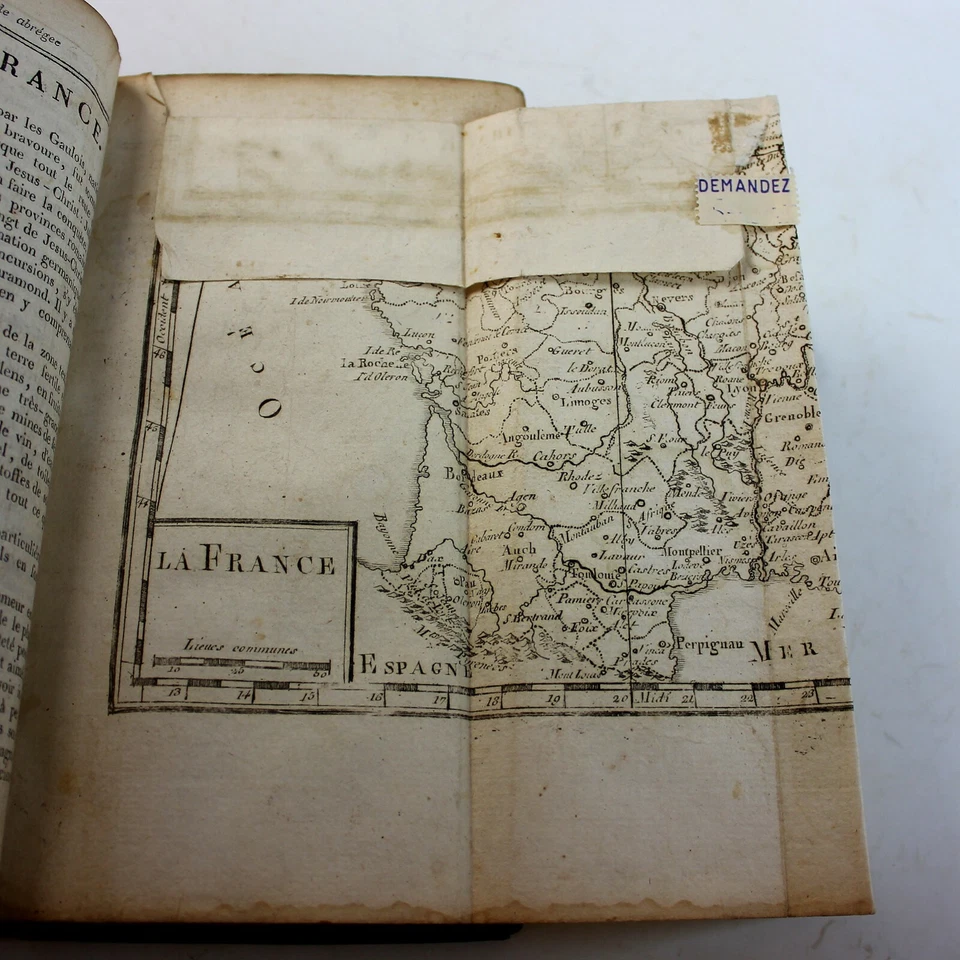 Original 1788 French Geography Book with 12 Engraved Plates of Maps Foto 4 de 4