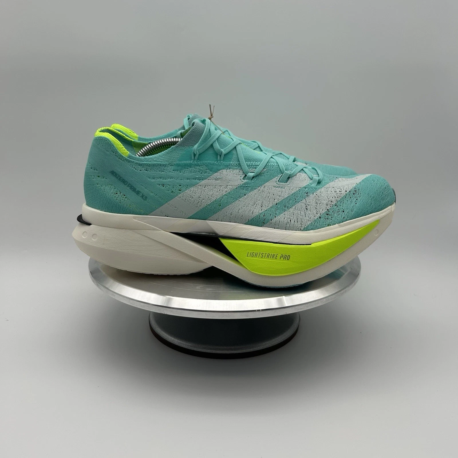 Adidas Adizero Prime X3 Strung Running Shoes Aqua Flash Men’s Size 13 JR2598