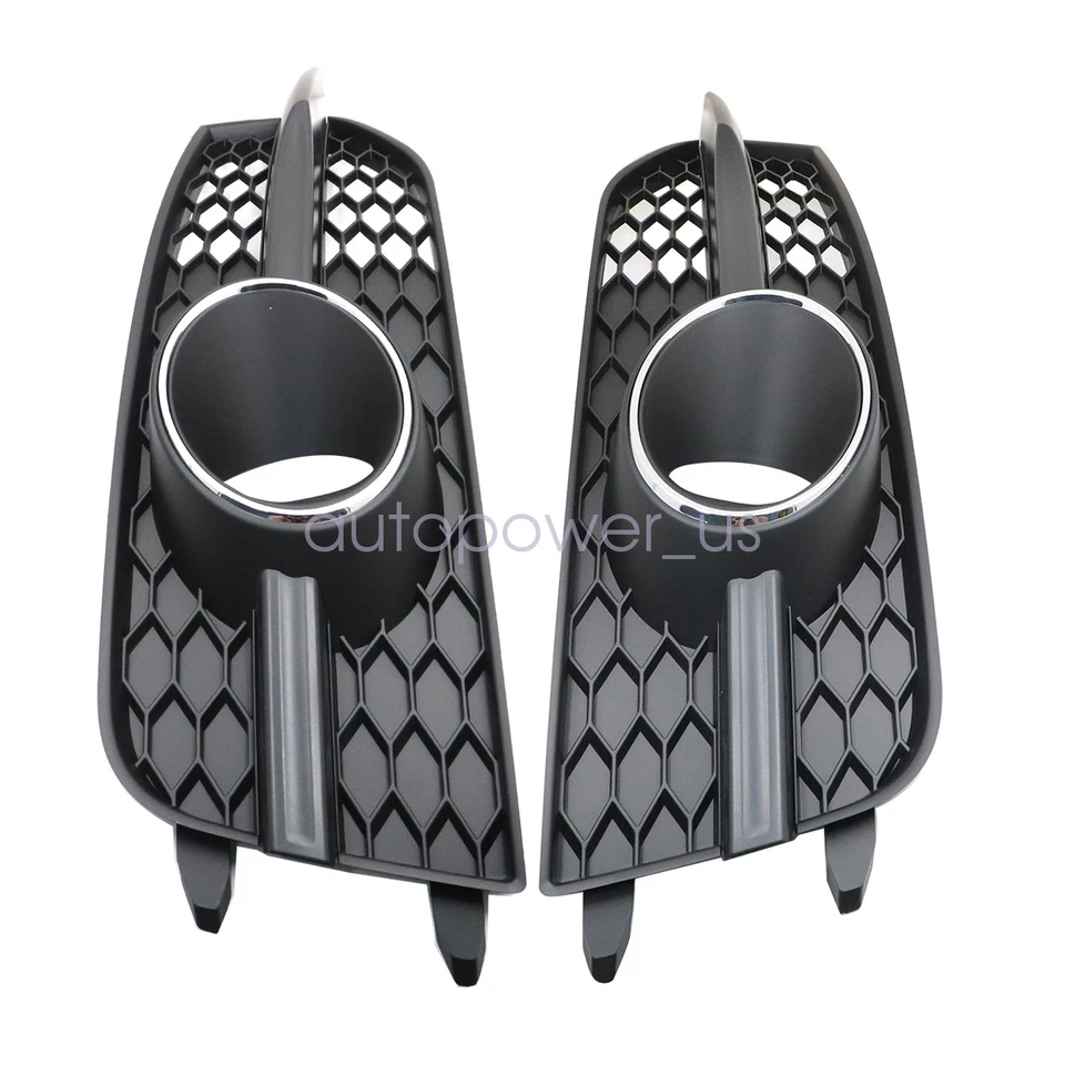 Cubierta de rejilla de luz antiniebla inferior del parachoques delantero negro para Audi A7 Quattro S7 2012-2015 Foto 4 de 4