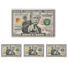 President Trump 2025 28 Dollar Bill Credit Debit Card Skin Sticker Chip 1PC