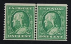 CKStamps: US Stamps Collection Scott#387 1c Franklin Mint NH OG Line Pair $2500