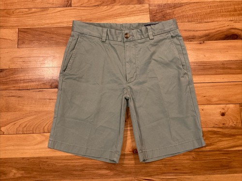 Vineyard Vines Green Casual Cotton Flat Front Breaker Shorts Mens Size 30 x 9