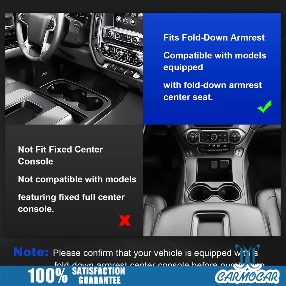 23362989 Front 3 Cups Holder Liner Fits For Chevrolet GMC Cadillac B147 - Image 4 of 4