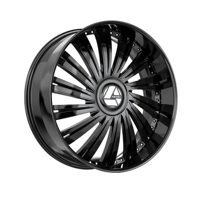 1 X Azara AZX-102 Gloss Black 30X9.5 Blank 78.1 Hub 15 Offset