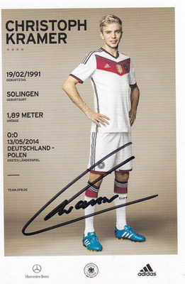 Autogramm - Christoph Kramer (DFB Karte 2014)
