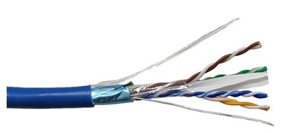 Micro Steckverbinder 500 Fuß CAT 6A massiv & geschirmt (FTP) CMR Riser Bulk Ethernet 