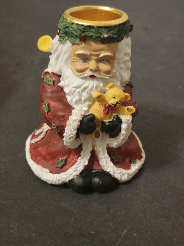 Vintage Robert Alan Santa Candle Holder Pre-owned Excellent Condition