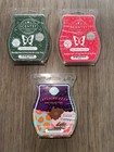 New (3) Scentsy Wax Bars Black Forest Pine Red White & Berry Pie & Catching ZZZs