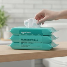 Advanced Flushable Wipes: 126 Count, Gentle Fragrance-Free for Sensitive Skin