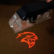 2PCS Red Leopard Ghost Shadow LED Welcome Door Lights for Charger Hellcat