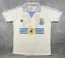 Deportivo Charrua Men's White Soccer Jersey Size L #15 Uhlsport Vintage 90s