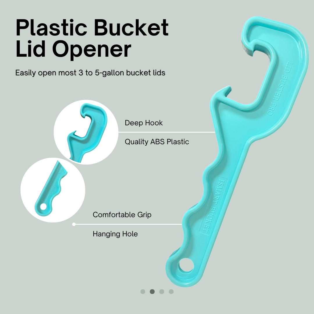 Bucket Lid Opener Tool for 3-5 Gallon Buckets, ABS heavy duty Plastic