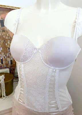 Marie Jo Bustier Korsage Rose gefüttert mit Bügel  weisß  Size: 75 B Neu