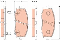 TRW Bremsbelagsatz Scheibenbremse Cotec GDB3510 FüR PB PBT Hyundai I20 1