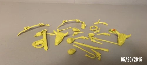 Marx Lone Ranger Ranch Playset Rifles Skulls Accessories Lot Original