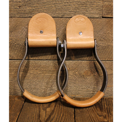Chino Tack 1'' Oxbow Western Stirrup with Leather Tread   S-1-1