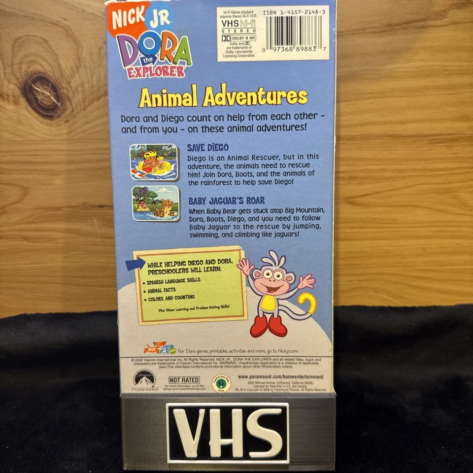 Dora the Explorer - Animal Adventures (VHS, 2006) - Tested Great Condition - Image 2 of 2