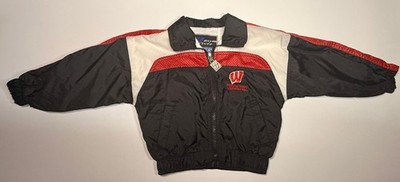 Pro Tuff Windbreaker Toddlers 3T Wisconsin Black Red White Full Zip Jacket