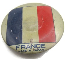 Vintage France Flag Tin Spinning Top Toy Made in Japan