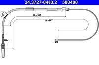 Neu - Ate 24.3727-0400.2 Seilzug, Feststellbremse FüR MERCEDES-BENZ