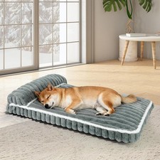 Comfort Dog Beds for Medium Size Dogs, Bed with Removable Medium, Grey