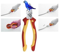 Wiha TriCut 170mm VDE 1000v Combi Side Cutter Wire Cable Stripper Pliers, 38552