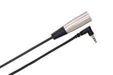 Hosa XVM-115M Camcorder Microphone Cable, Right-angle 3.5 mm 15 Feet, Black