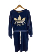 GUCCI × adidas Long sleeves Dress Navy M