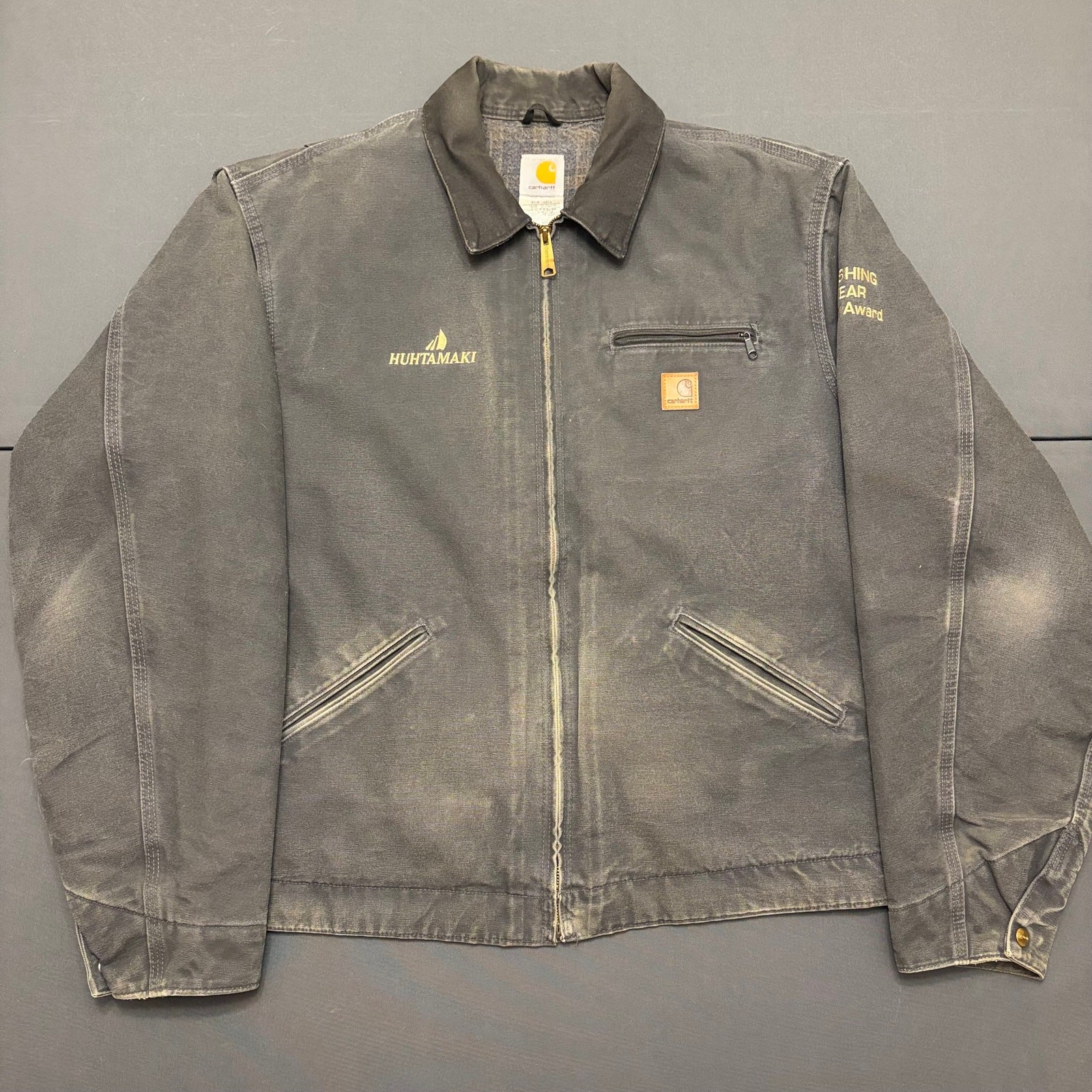 Vintage Carhartt J97 PTL Charcoal Gray Detroit Jacket Blanket Lined XL Tall XLT