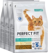 Perfect Fit Senior 11+ Complete Dry Cat Food – Rich in Chicken (3 Bags / 2.8kg) 15.56 per kilo