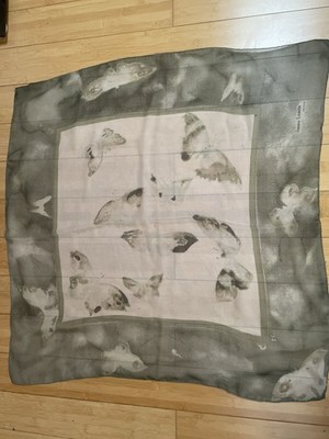 French Jeanne Lanvin  Foulards Silk Scarf Shawl 31''x31''