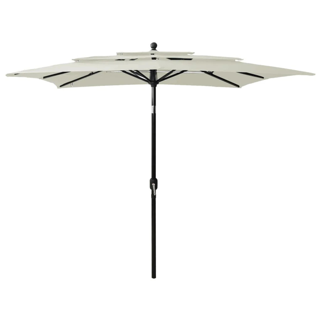 Parasol 3 niveaux anti-chaleur Helloshop26 en aluminium pour éliminer l'effet de serre sur terrasse
